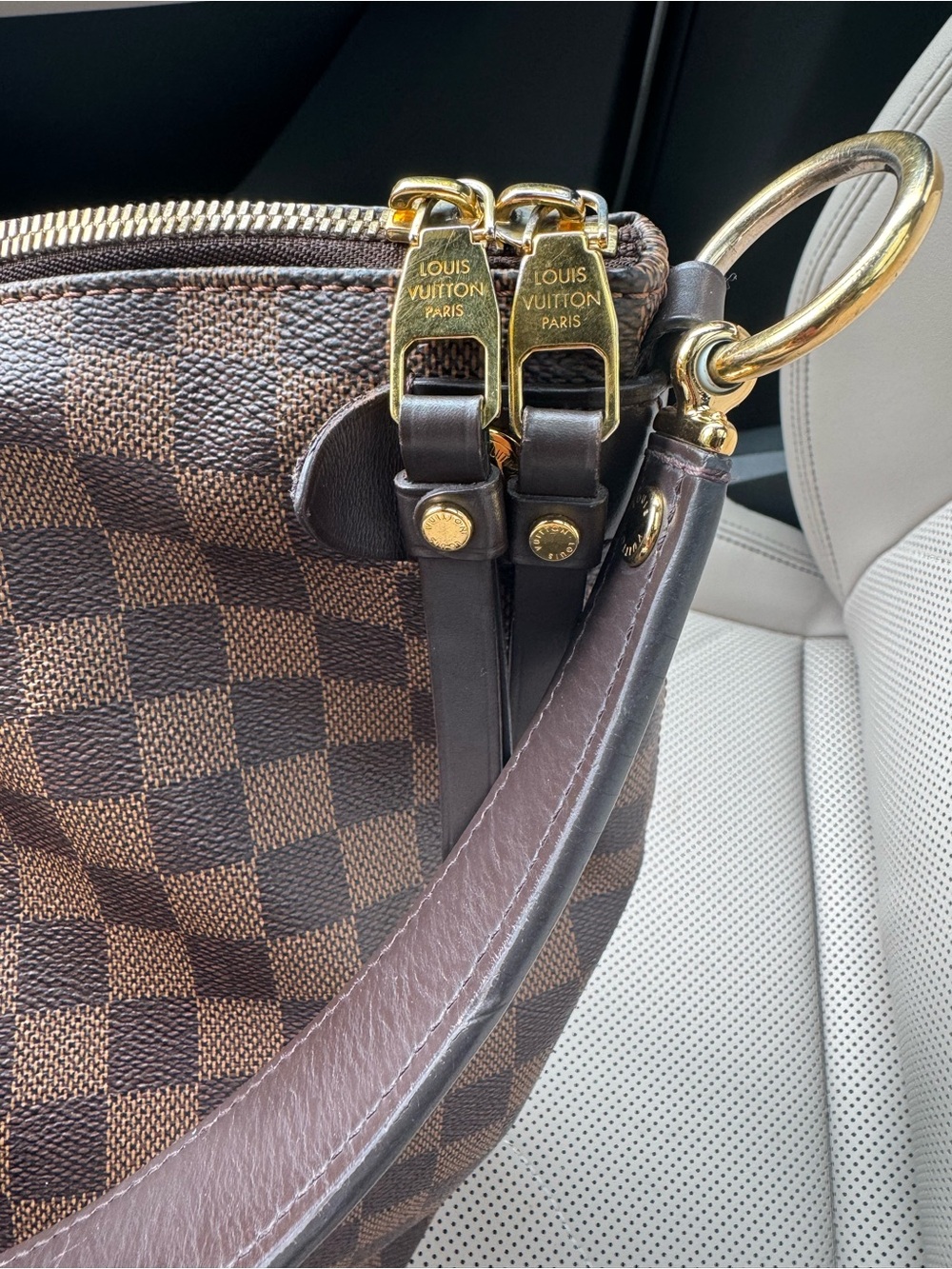 Louis Vuitton Duomo Hobo Ebene Damier Shoulder Bag - Picture 13 of 14